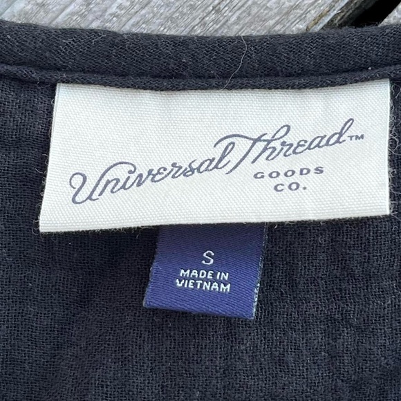 black gauze waist tie midi dress - Picture 4 of 6